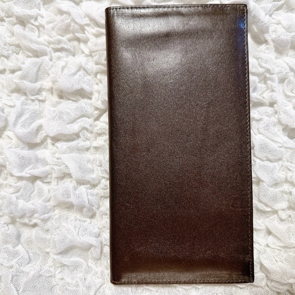 Yves Saint Laurent Long Wallet YSL Logo Brown Leather - Picture 10 of 12